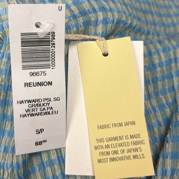 NEW Aritzia Wilfred Reunion Blue Plaid Checkered Bodycon Tube Mini Skirt Size S - Picture 7 of 13